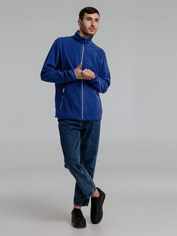 Куртка флисовая мужская Twohand, синяя - рис 9.