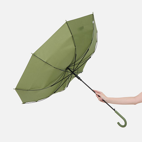 Зонт-трость Jolly Brolly, зеленый (хаки) - рис 8.