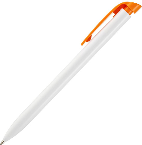 Ручка шариковая Favorite, белая с оранжевым - рис 3.