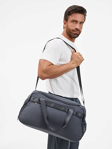 Сумка дорожная Vei, темно-серая (графит) - рис 10.