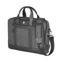 Портфель VICTORINOX Architecture Urban2 15 Briefcase 15'', серый, полиэстер/кожа, 42x13x31 см, 16 л