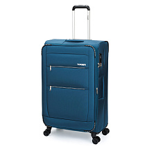 Чемодан TORBER ВИВИ, синий, полиэстер, 48 х 28 х 78 см, 89 л