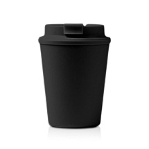 Стакан OKLAN/ОКЛАН с полипропиленовым корпусом и крышкой, черный