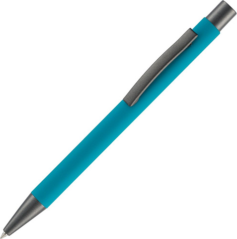 Ручка шариковая Atento Soft Touch, бирюзовая - рис 2.