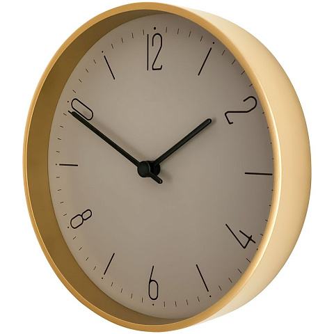 Часы настенные Jewel, серый и матовое золото - рис 3.