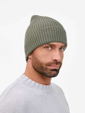 Шапка Catch Match без помпона, зеленая (полынь) - рис 6.