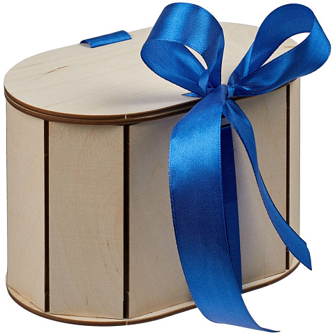 Коробка Drummer, овальная, с синей лентой - рис 2.