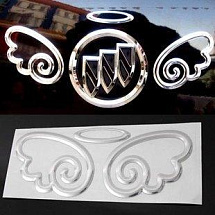 3D наклейка на эмблему авто Ангел
