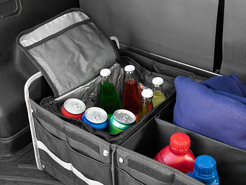 Органайзер в багажник с сумкой-холодильником Arranger, черный с серым - рис 10.