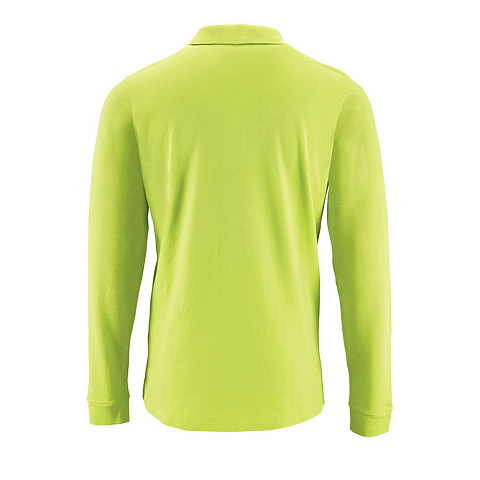 Рубашка поло мужская с длинным рукавом Perfect LSL Men, зеленое яблоко - рис 3.