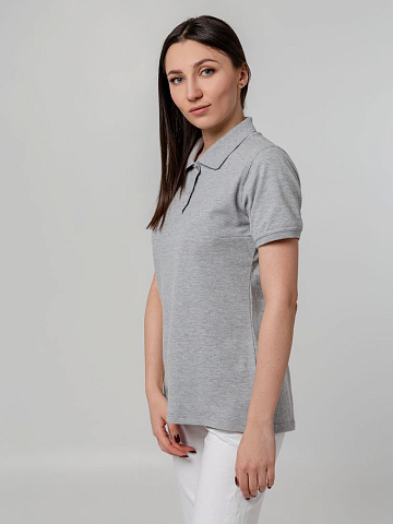 Рубашка поло женская Virma Stretch Lady, серый меланж - рис 7.