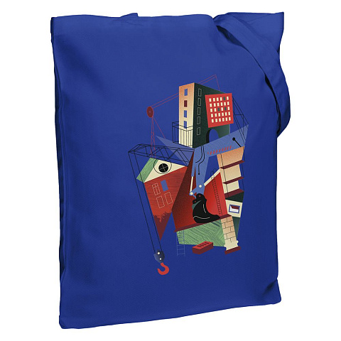 Холщовая сумка Architectonic, ярко-синяя - рис 2.