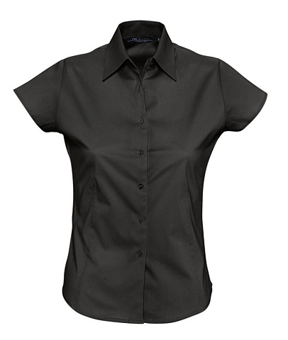 Рубашка женская с коротким рукавом Excess, черная - рис 2.