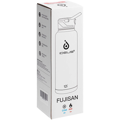 Термобутылка Fujisan, белая (молочная) - рис 2.