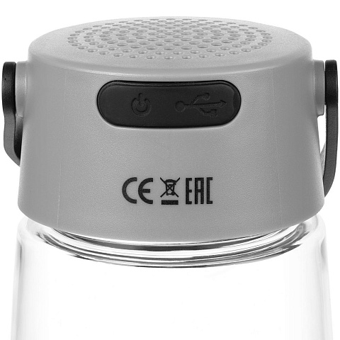 Бутылка для воды Torsta Light с колонкой и светильником, серая - рис 7.