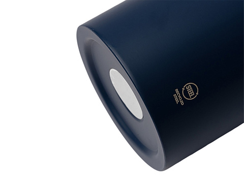 Бутылка LUWAK/ЛЮВАК из переработанной нержавеющей стали с карабином, синий нейви - рис 5.