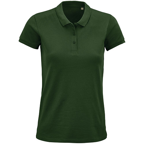 Рубашка поло женская Planet Women, темно-зеленая - рис 2.
