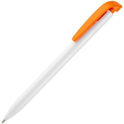 Ручка шариковая Favorite, белая с оранжевым - рис 2.
