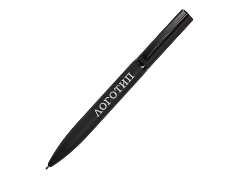 Шариковая металлическая ручка Siegfried, черный с серебристым слоем