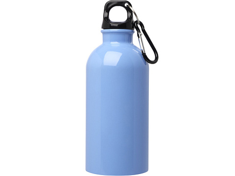 Одностенная бутылка для воды с карабином Oregon, изготовленная из нержавеющей стали, сертифицированной по стандарту RCS, объемом 400 мл - Cloud Blue - рис 2.