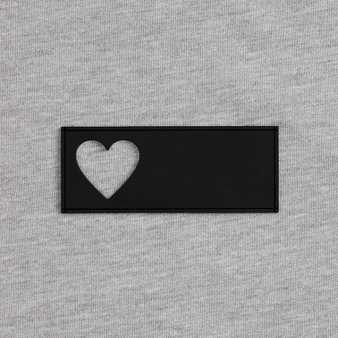 Лейбл из ПВХ с вырубкой «Сердце», черный - рис 3.