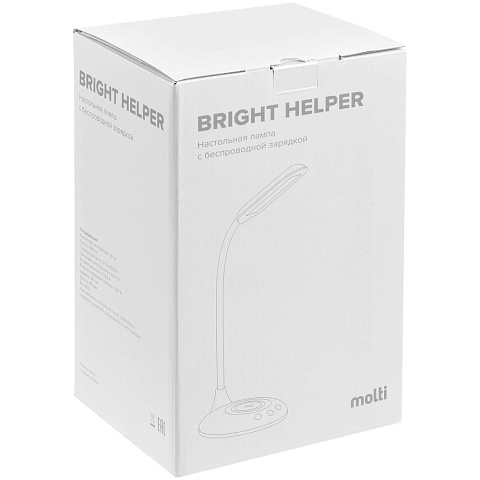 Лампа с беспроводной зарядкой Bright Helper, белая - рис 9.