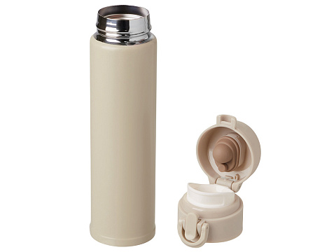 Вакуумная герметичная термокружка Inter, бежевый, нерж. сталь - рис 3.