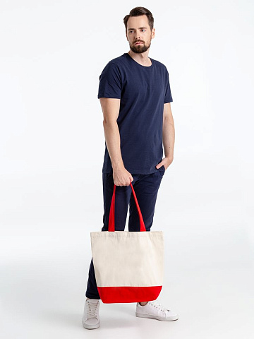 Холщовая сумка Shopaholic, красная - рис 8.