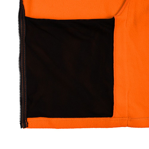 Куртка флисовая унисекс Manakin, оранжевая - рис 5.
