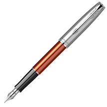 Перьевая ручка Parker Sonnet Essentials Orange SB Steel CT, перо: F, цвет чернил black, в подарочной упаковке.