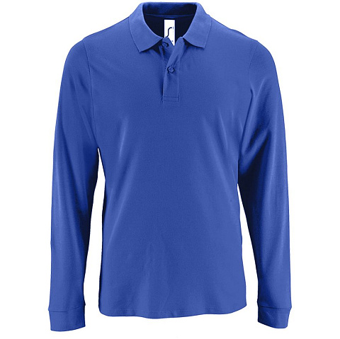 Рубашка поло мужская с длинным рукавом Perfect LSL Men, ярко-синяя - рис 2.