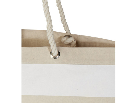 Florida пляжная эко-сумка из переработанного материала, сертифицированного по стандарту GRS, плотностью 270 г/м² 18L - Натуральный / Белый - рис 6.