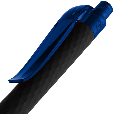 Ручка шариковая Prodir QS01 PRT-P Soft Touch, черная с синим - рис 6.