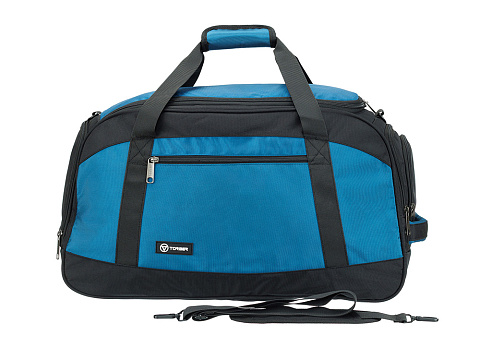 Сумка спортивная TORBER, синий/черный, полиэстер, 52 х 25 х 30 см - рис 4.