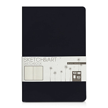 Скетчбук Sketch & Art в твердом переплете 143х216 мм, 100 л. бежевой бумаги 100 г/м2, черный