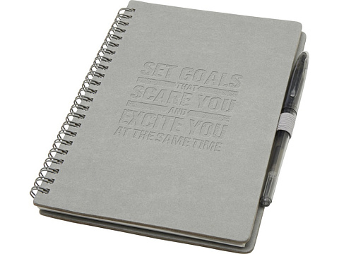 Slate многоразовый набор из блокнота в мягкой обложке и ручки - Серый - рис 7.