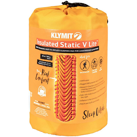 Надувной коврик Insulated Static V Lite, оранжевый - рис 6.
