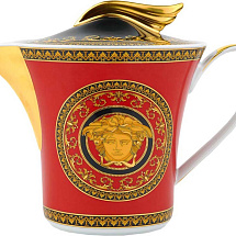 Чайник Versace «Medusa», красный/золотистый