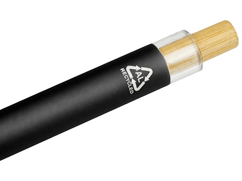 Ручка из переработанного алюминия Blossom, черный - рис 4.