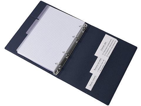Блокнот на кольцах Favor, темно-синий - рис 9.