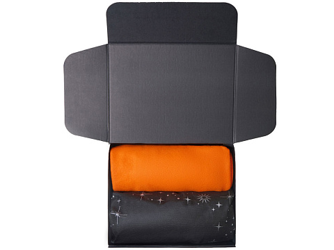 Подарочный набор с пледом, свечой и диффузором, оранжевый - рис 3.