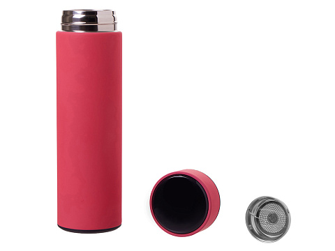 Термос FAMILY MARK LED, soft touch (Фуксия) - рис 7.