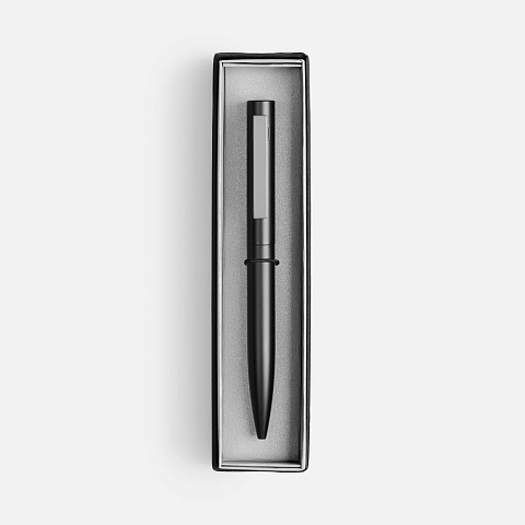 Ручка шариковая Inkolor в футляре, черная с серым - рис 3.