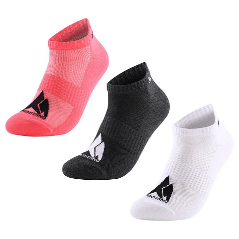 Набор из 3 пар спортивных носков Monterno Sport, розовый, серый и белый - рис 2.