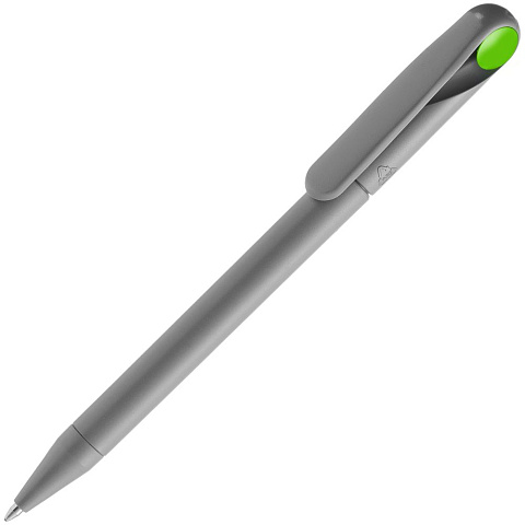 Ручка шариковая Prodir DS1 TMM Dot, серая с ярко-зеленым - рис 2.