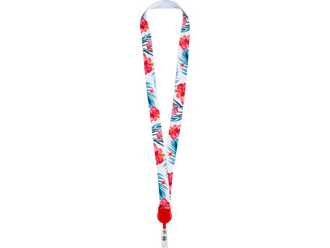 Ланъярд 2 см с ретрактором, красный - рис 2.