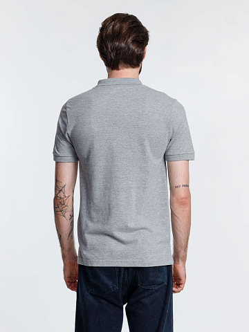Рубашка поло мужская Adam, серый меланж - рис 8.