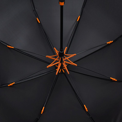 Зонт-трость Hidecolor с цветными спицами, оранжевый - рис 4.