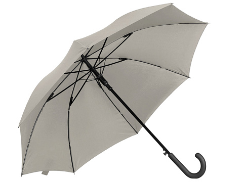 Зонт-трость Reviver с куполом из переработанного пластика, бежевый - рис 2.