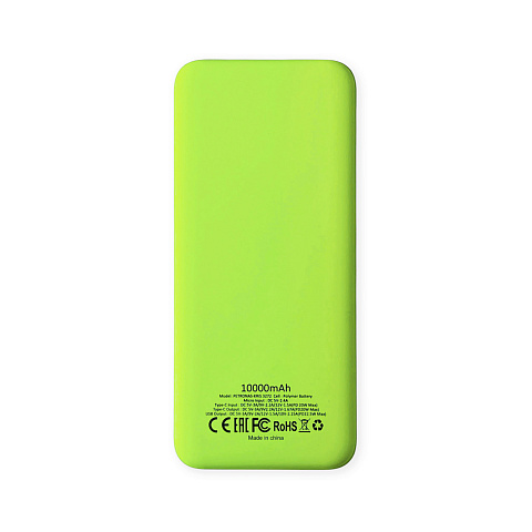 Внешний аккумулятор Kris soft touch, 10000mAh (Светло-зелёный) - рис 3.